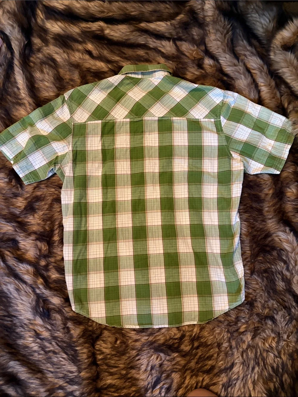 Men's  Levi  Strauss And CO Green/White Plaid   button up   Shirt  Small🍒